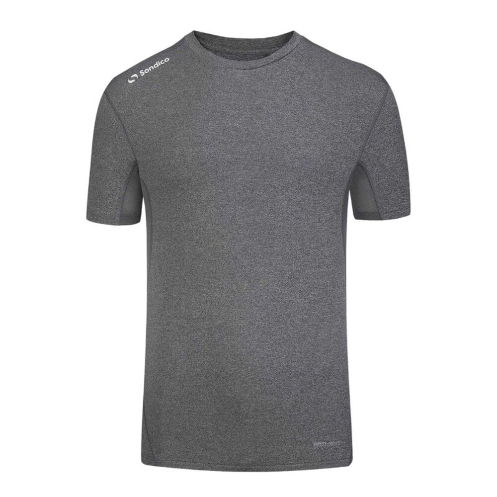Sondico Mens Core Plain Base Layer Top / Grey Marl Marl